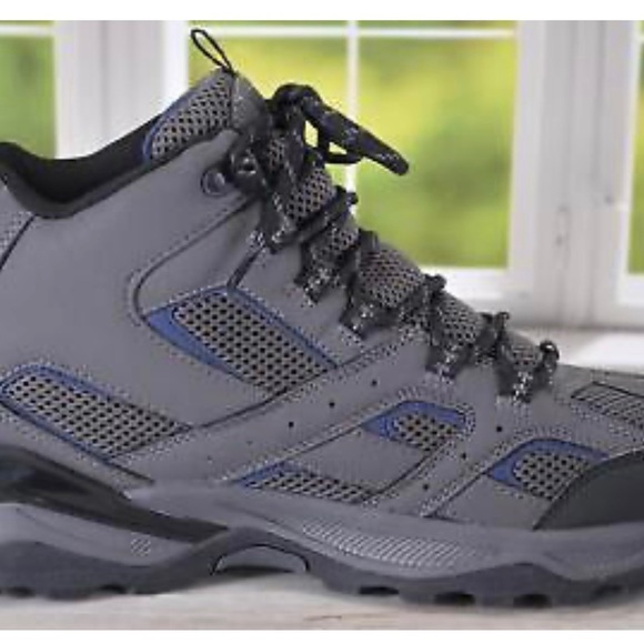 Men’s KHOMBU Luke Hikers 8 Shoe Boots Gray Memory Foam Durable Outsole NWT - Picture 4 of 6
